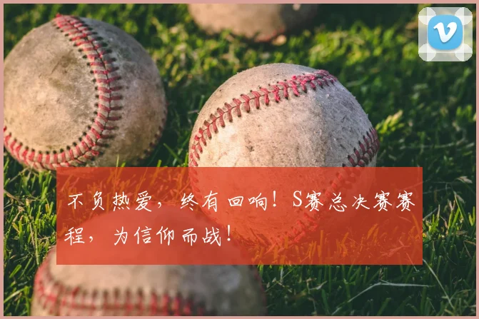 不负热爱，终有回响！S赛总决赛赛程，为信仰而战！